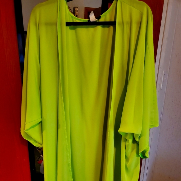 Hemish Tops Sheer Shall Or Cover Up Lime Green Poshmark